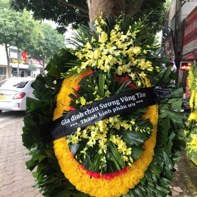 Vòng hoa hình oval 04